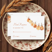Cartons Réponse Rustique Boho Automne Séché Orange Garland Mariage