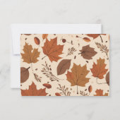 Cartons Réponse Rustique Brown Beige Brûlé Orange Floral Automne R (Dos)