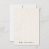 Cartons Réponse Rustique Burlap Turquoise Orange Pennant mariage R (Dos)