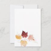 Cartons Réponse Rustique Delicy Rust Fall Feuilles QR Code (Dos)