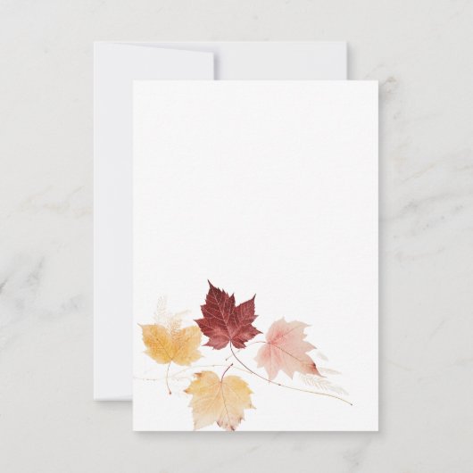 Cartons Réponse Rustique Delicy Rust Fall Feuilles QR Code (Dos)