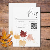 Cartons Réponse Rustique Delicy Rust Fall Feuilles QR Code
