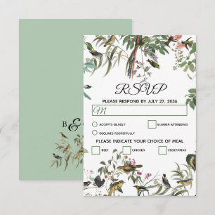 Cartons Réponse Rustique Eucalyptus Feuille Vintage Mariage de ver