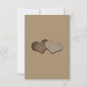 Cartons Réponse Rustique Kraft Papier Mason Jar Wedding Mariage RS (Dos)