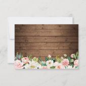 Cartons Réponse Rustique Mason Jar Lights Blush Floral Lace Mariag (Dos)