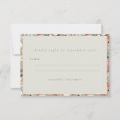 Cartons Réponse Rustique Neutre Terre Floral Boho Mariage minimal (Devant)