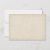 Cartons Réponse Rustique Pays Floral Dentelle Burlap Choix de repa (Dos)