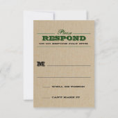 Cartons Réponse Rustique Trophée Green Response (Devant)