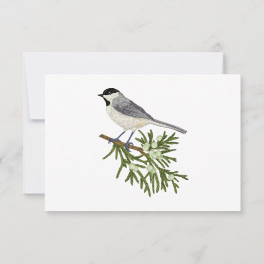 Cartons Réponse Rustique Winter Nature & Pine QR Code (Dos)