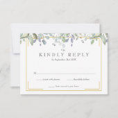 Cartons Réponse Sage et Lilac Verdure Aquarelle Florale (Devant)