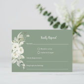 Cartons Réponse Sage floral blanc géométrique SVP (Debout devant)