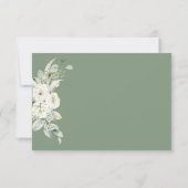 Cartons Réponse Sage floral blanc géométrique SVP (Dos)