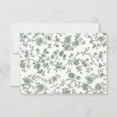 Cartons Réponse Sage Green and White Chinoiserie Wedding (Dos)