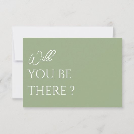 Cartons Réponse Sage Green Boho QR Code Mariage de plaisir en lign (Dos)