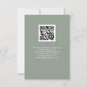 Cartons Réponse Sage Green Citrouilles Automne Florals Script QR C (Dos)