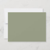 Cartons Réponse Sage Green Élégant Script Formel multi-événement (Dos)