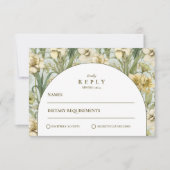 Cartons Réponse Sage Green Floral Arch Wedding (Devant)