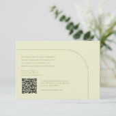 Cartons Réponse Sage Green & Linen QR Code Boho Minimalist (Debout devant)
