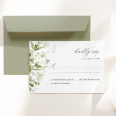 Cartons Réponse Sage Green Organic Greenery Wedding