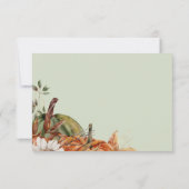 Cartons Réponse Sage green rust foliage boho floral wedding (Dos)
