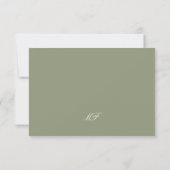 Cartons Réponse Sage Green Site Web Traditionnel Monogramme Classi (Dos)