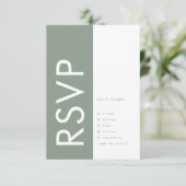 Cartons Réponse Sage Green Ultra Modern Mariage (Debout devant)
