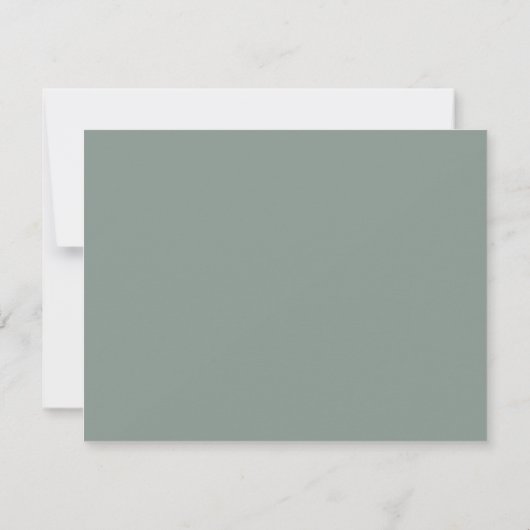 Cartons Réponse Sage Green & White Boho 1 Mariage Moderne (Dos)