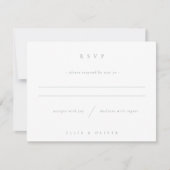 Cartons Réponse Sage Green & White Boho Mariage Moderne (Devant)