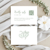 Cartons Réponse Sage Hand Drawn Monogram Whimsical Wedding QR code