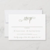 Cartons Réponse Sage Vert Blanc manuscrit Script simple (Devant)