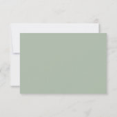 Cartons Réponse Sage vert intemporel Mariage élégant (Dos)