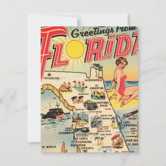 Cartons Réponse Salutations de Floride (Devant)