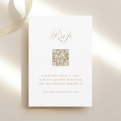 Cartons Réponse Sand Stylish Calligraphy Wedding QR Code