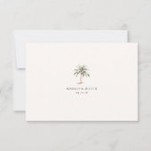 Cartons Réponse Sandy Beige Beach Wedding Allergy Note (Dos)