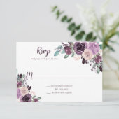 Cartons Réponse Sangria Violet Floral | (Debout devant)