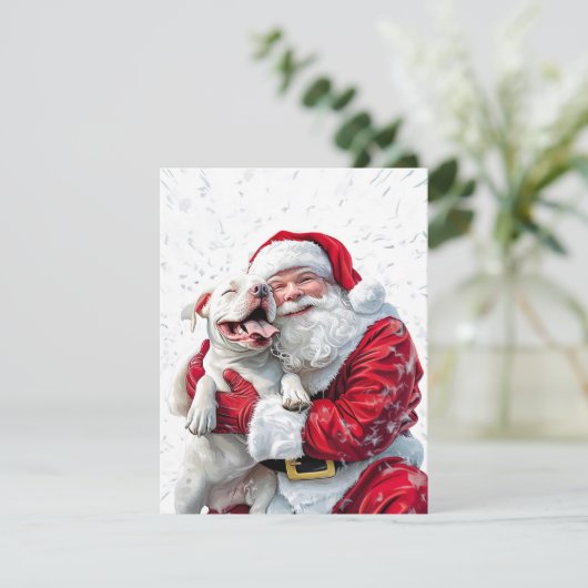 Cartons Réponse Santa Claus et Pitbull Chien Chien Chien Chien (Debout devant)