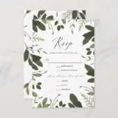 Cartons Réponse Sauvage et vert (Devant / Derrière)