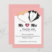 Cartons Réponse Sauvez la date ! (Devant / Derrière)