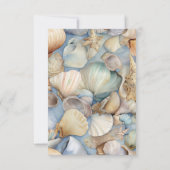 Cartons Réponse Scène de coquillages tropicaux Mariage moderne Cod (Dos)