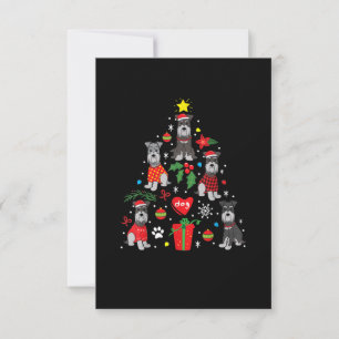 Cartons Réponse Schnauzer Arbre de Noël Ornement Drôle chien anima