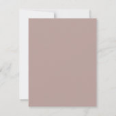 Cartons Réponse Script Botanique Chic Simple Mariage Dusty Mauve (Dos)