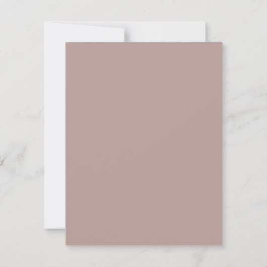 Cartons Réponse Script Botanique Chic Simple Mariage Dusty Mauve (Dos)