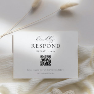 Cartons Réponse Script classique Mariage de code QR moderne