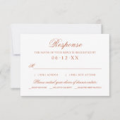 Cartons Réponse Script de choix de repas de mariage classique en c (Devant)