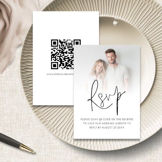 Cartons Réponse Script de superposition de photo moderne QR Code M