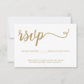 Cartons Réponse Script de teinte or simple élégant (Devant)