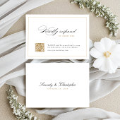 Cartons Réponse Script d'élégance classique mariage de code QR sim