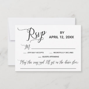 Cartons Réponse Script élégant Simple Chanson Demande de mariage R