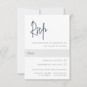 Cartons Réponse Script manuscrit de la Marine moderne Mariage choi (Devant)