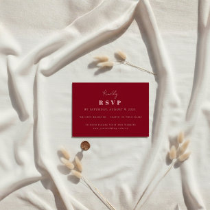 Cartons Réponse Script manuscrit rose et rouge Mariage personnalis